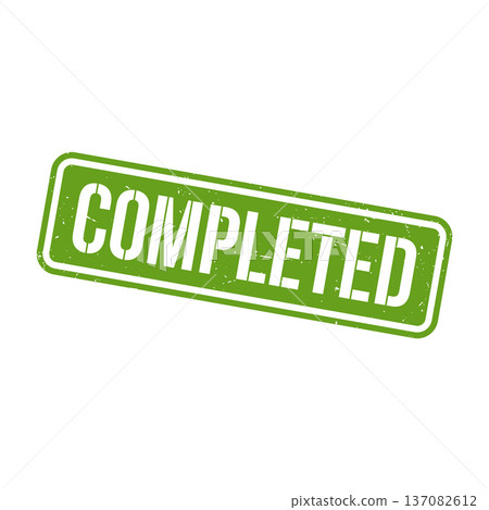 Completed Stamp, Completed Grunge Square Sign 137082612