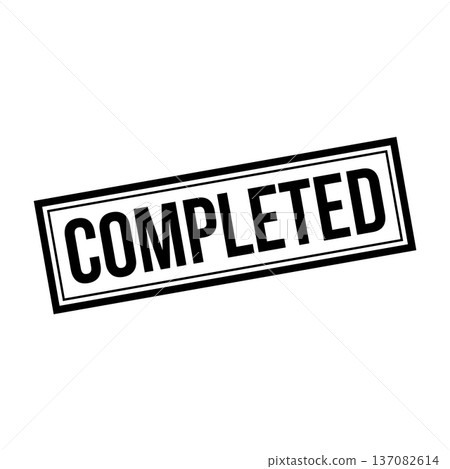 Completed Stamp, Completed Grunge Square Sign 137082614