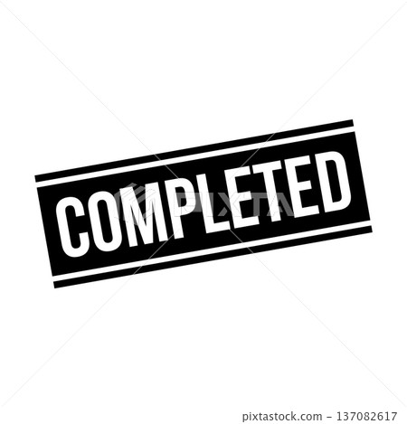 Completed Stamp, Completed Grunge Square Sign 137082617