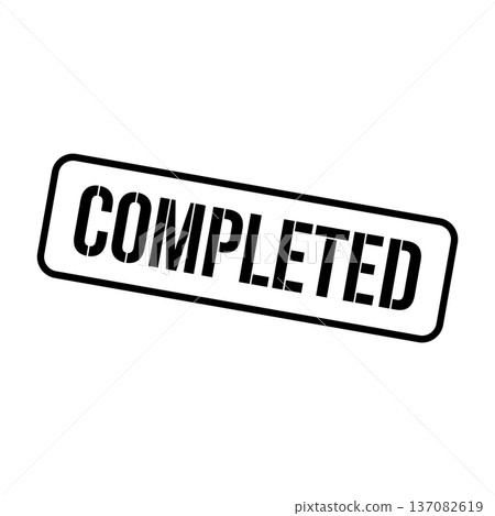 Completed Stamp, Completed Grunge Square Sign 137082619