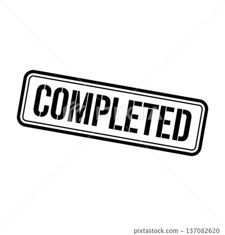 Completed Stamp, Completed Grunge Square Sign 137082620