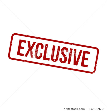 Exclusive Stamp, Exclusive Grunge Square Sign 137082635
