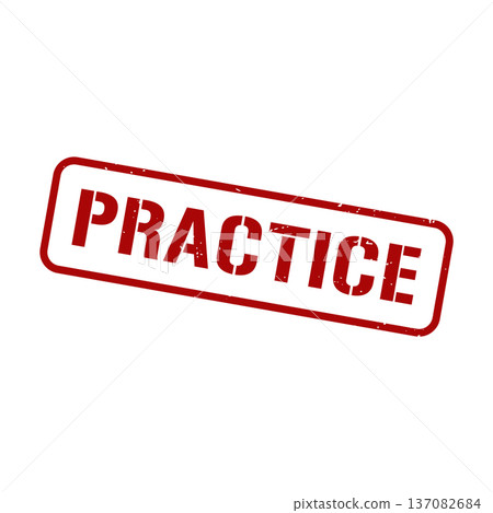 Practice Stamp, Practice Grunge Square Sign 137082684