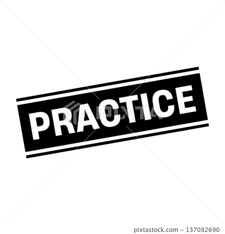 Practice Stamp, Practice Grunge Square Sign 137082690
