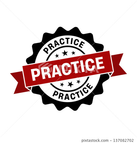 Practice Stamp, Practice Grunge Round Sign 137082702