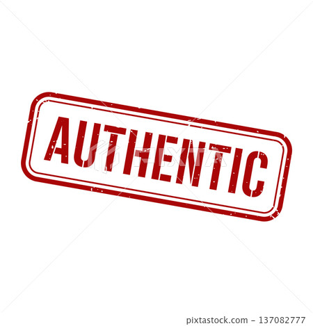 Authentic Stamp, Authentic Grunge Square Sign 137082777