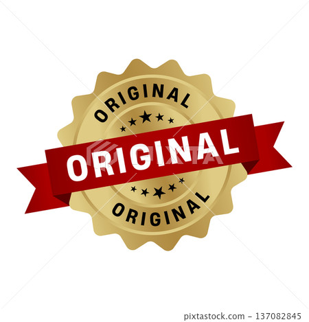 Gold Original, Original Round Sign With Ribbon Gold Original, Original Round Sign With Ribbon 137082845