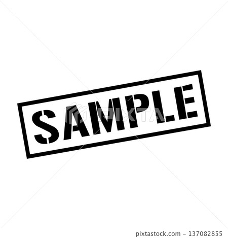 Sample Stamp, Sample Grunge Square Sign 137082855