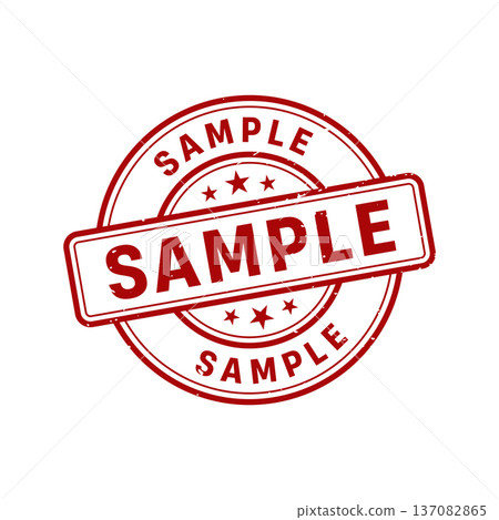 Sample Stamp, Sample Grunge Round Sign 137082865