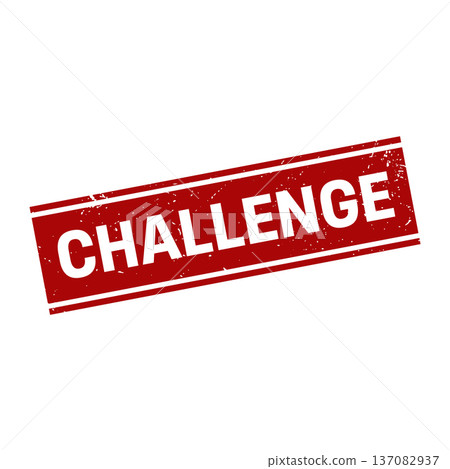 Challenge Stamp, Challenge Grunge Square Sign Challenge Stamp, Challenge Grunge Square Sign 137082937