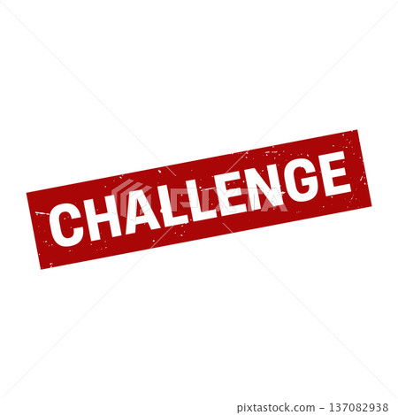 Challenge Stamp, Challenge Grunge Square Sign Challenge Stamp, Challenge Grunge Square Sign 137082938