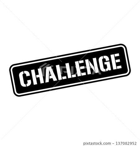 Challenge Stamp, Challenge Grunge Square Sign Challenge Stamp, Challenge Grunge Square Sign 137082952