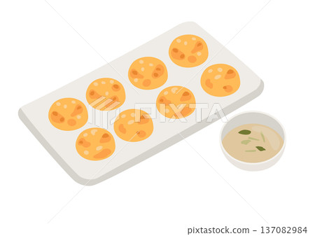 Delicious looking Akashiyaki Delicious looking Akashiyaki 137082984