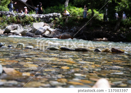 People fishing in the river People fishing in the river 137083397