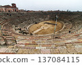 Verona Arena old historic building with concrete walls and the walls 137084115