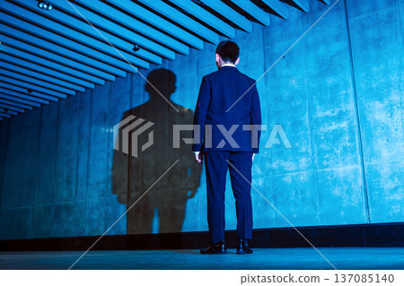 Blue light and shadow Blue light and shadow 137085140