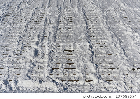 snow-covered stairs at Senate Square in Helsinki snow-covered stairs at Senate Square in Helsinki 137085554
