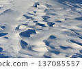 wind-sculpted snowdrifts forming soft abstract patterns and shadows across a frozen landscape 137085557
