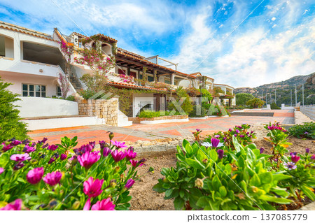 Remarkable  view of Poltu Quatu town on Costa Smeralda. 137085779