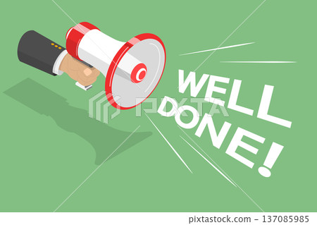 3D Isometric Flat Vector Illustration of Well Done, Professionally Executed Loudspeaker With Exceptional Sound Quality 137085985
