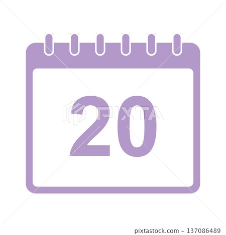 Calendar showing the date 10 Calendar showing the date 10 137086489