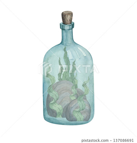 An antique bottle from a pirate ship An antique bottle from a pirate ship 137086691