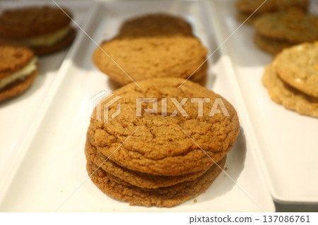 Homemade Cookies and Biscuits on Rustic Table Homemade Cookies and Biscuits on Rustic Table 137086761