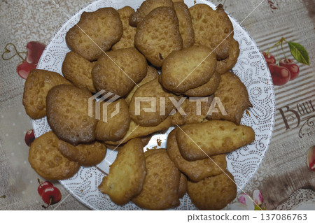 Homemade Cookies and Biscuits on Rustic Table Homemade Cookies and Biscuits on Rustic Table 137086763