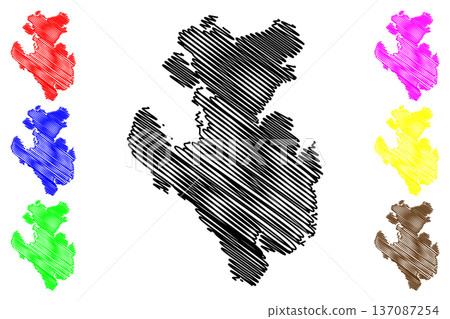 Prince of Wales island (Canada, Nunavut Province, North America, Canadian Arctic Archipelago) map vector illustration, scribble sketch Prince of Wales map Prince of Wales island (Canada, Nunavut Province, North America, Canadian Arctic Archipelago) map vector illustration, scribble sketch Prince of Wales map 137087254
