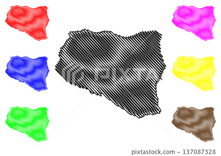Salina island (Aeolian Islands, Italian Republic, Italy) map vector illustration, scribble sketch Salina map Salina island (Aeolian Islands, Italian Republic, Italy) map vector illustration, scribble sketch Salina map 137087328