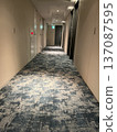 Hotel hallway tile carpet 137087595