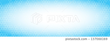 Hexagon medical background. Honeycomb blue gradient. Innovation or science wallpaper with glowing elements. Healthcare or biotech design template. Futuristic light blue grid. Vector illustration Hexagon medical background. Honeycomb blue gradient. Innovation or science wallpaper with glowing elements. Healthcare or biotech design template. Futuristic light blue grid. Vector illustration 137088169