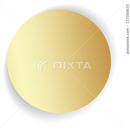 Gold paper circle and shadow Gold paper circle and shadow 137088655