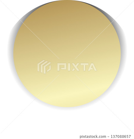 Gold paper circle and shadow Gold paper circle and shadow 137088657