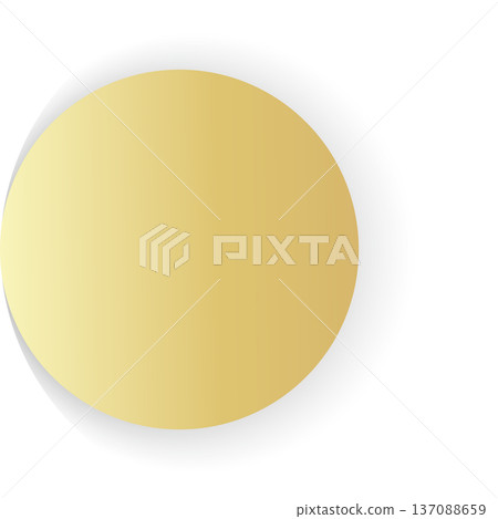 Gold paper circle and shadow Gold paper circle and shadow 137088659