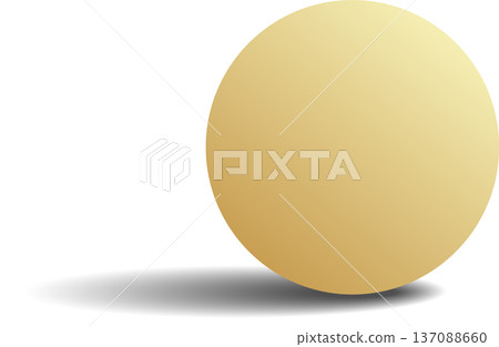 Gold paper circle and shadow Gold paper circle and shadow 137088660