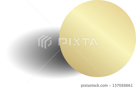 Gold paper circle and shadow Gold paper circle and shadow 137088661
