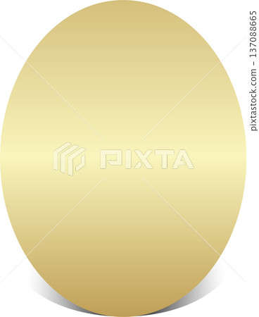 Gold paper circle and shadow 137088665