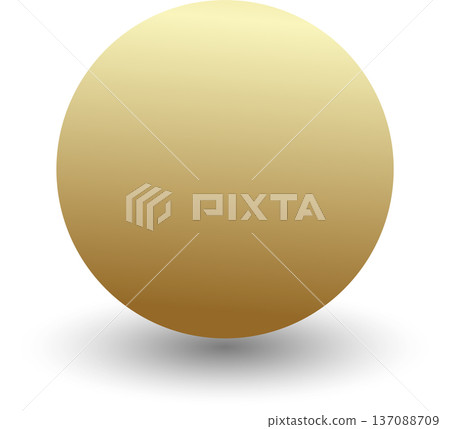 Gold paper circle and shadow Gold paper circle and shadow 137088709