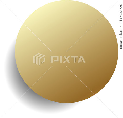 Gold paper circle and shadow Gold paper circle and shadow 137088720