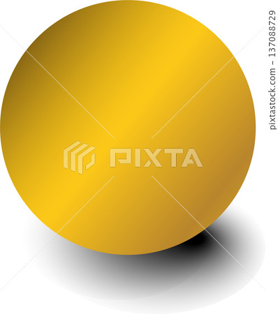 Gold paper circle and shadow Gold paper circle and shadow 137088729