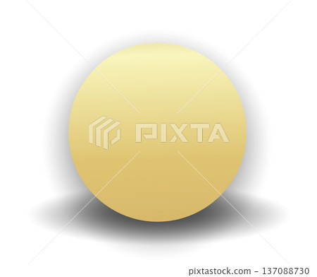Gold paper circle and shadow Gold paper circle and shadow 137088730