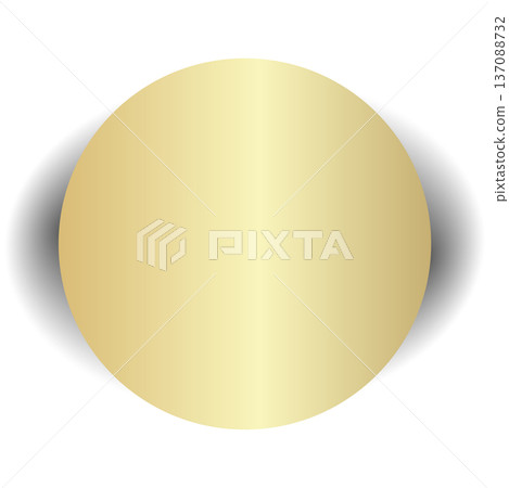 Gold paper circle and shadow Gold paper circle and shadow 137088732