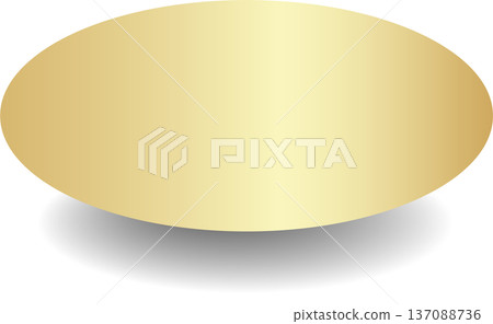 Gold paper circle and shadow Gold paper circle and shadow 137088736