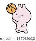 A rabbit making a layup shot 137089032