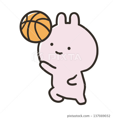 A rabbit making a layup shot 137089032