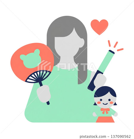 一個正在享受活動的人的扁平化圖標 137090562