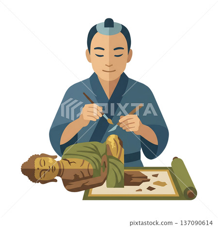 這是工匠們精心修復文化遺產的典範。 137090614