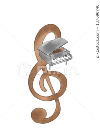 鋼琴音符 137090740