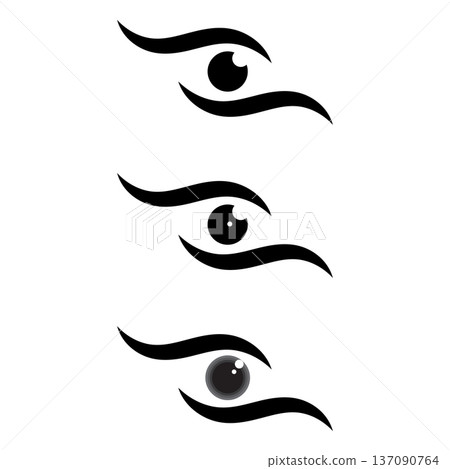 set of eye logo vector illustration icon 137090764